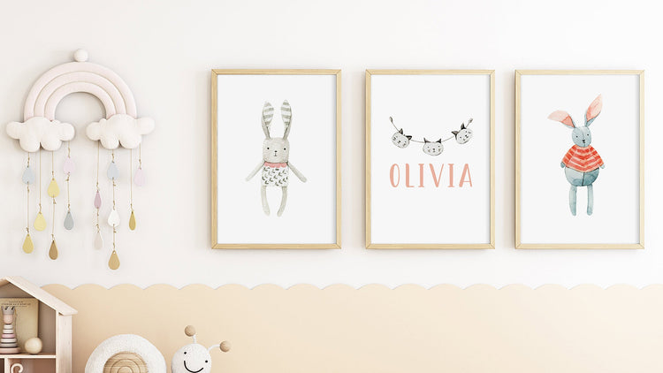 Scandinavian best sale nursery art